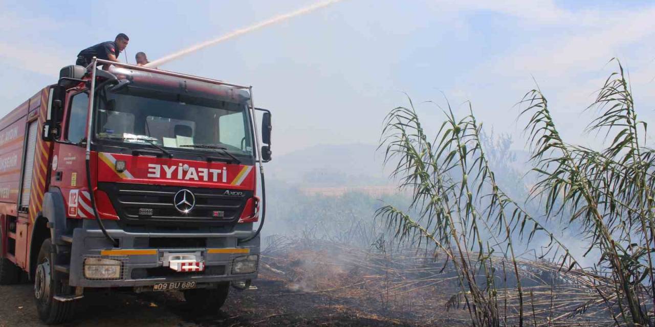 Sazlık Alanda Çıkan Yangın Korkuttu