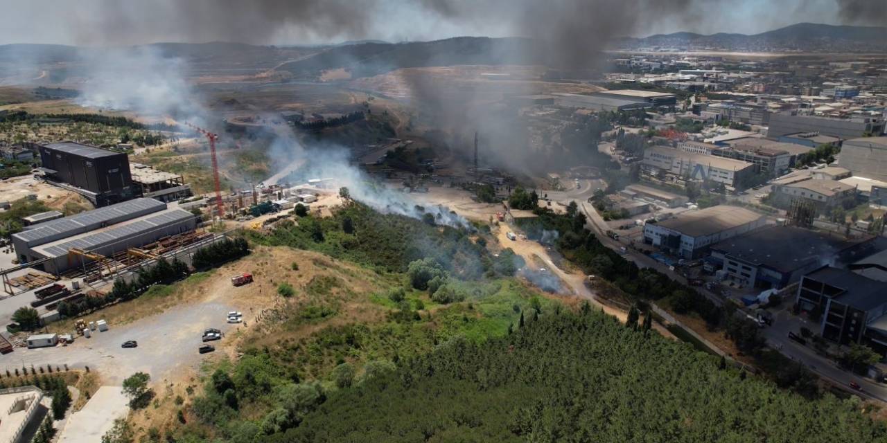 Tuzla’daki Fabrika Yangını Ağaçlık Alana Sıçradı