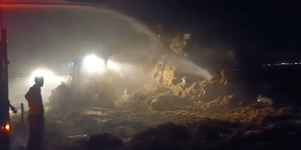 Mardin’de Tonlarca Saman Balyası Kül Oldu