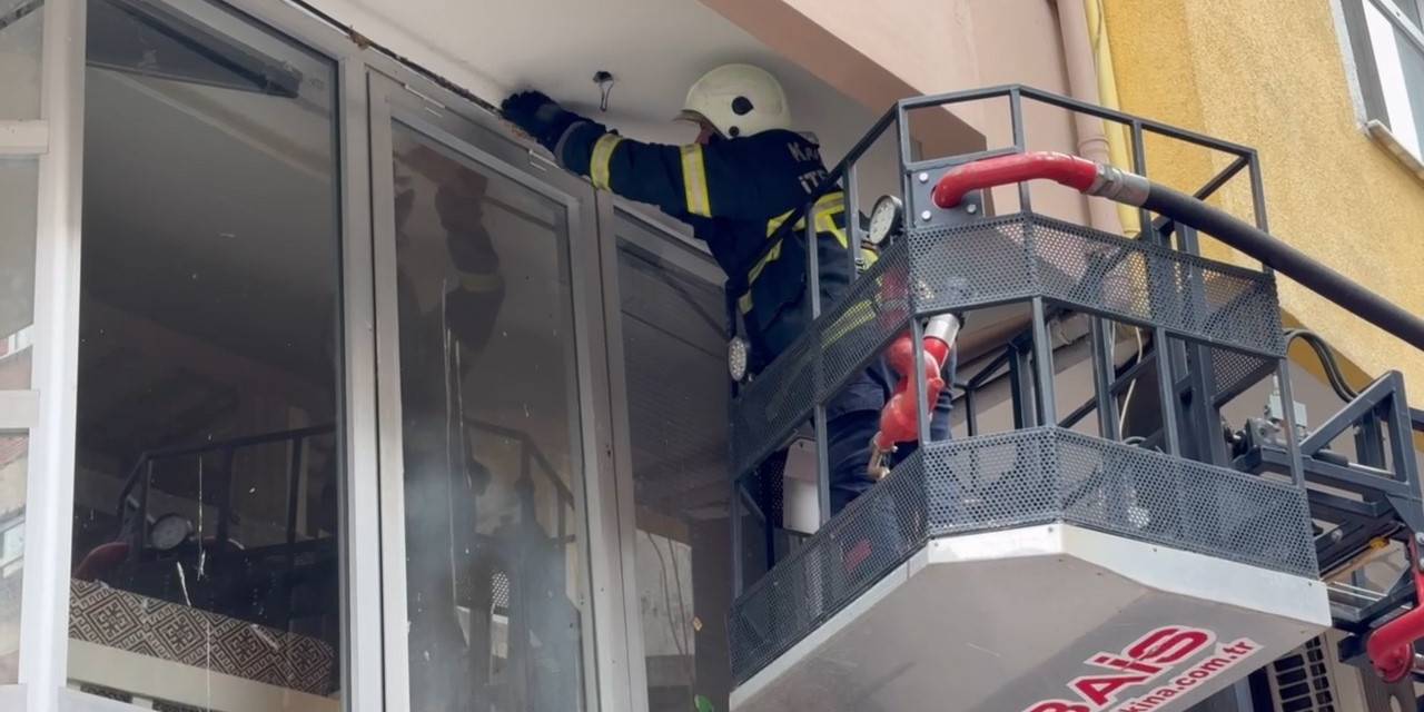 Yuvadan Düşen Yavru Kırlangıca İtfaiye Yardımı