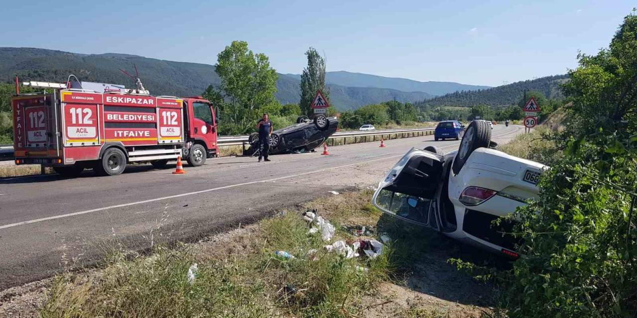 Karabük’te Çarpışan İki Otomobil Takla Attı: 1 Ölü, 5 Yaralı