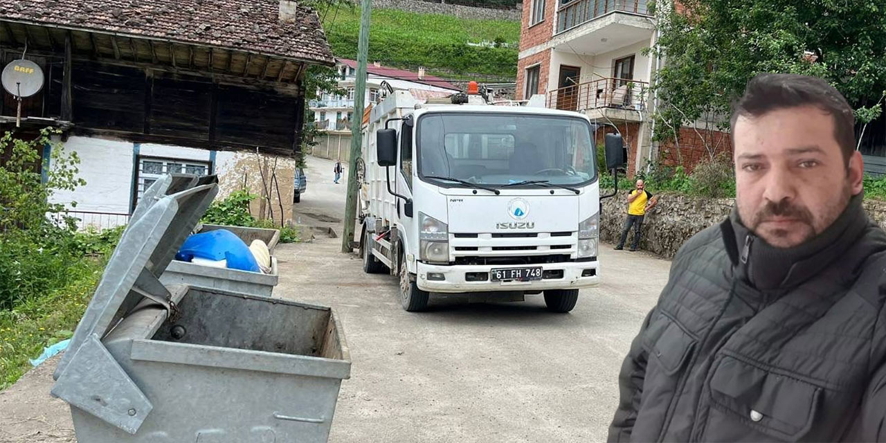 Trabzon'da çöp kamyonu ile direk arasında sıkışan işçi öldü