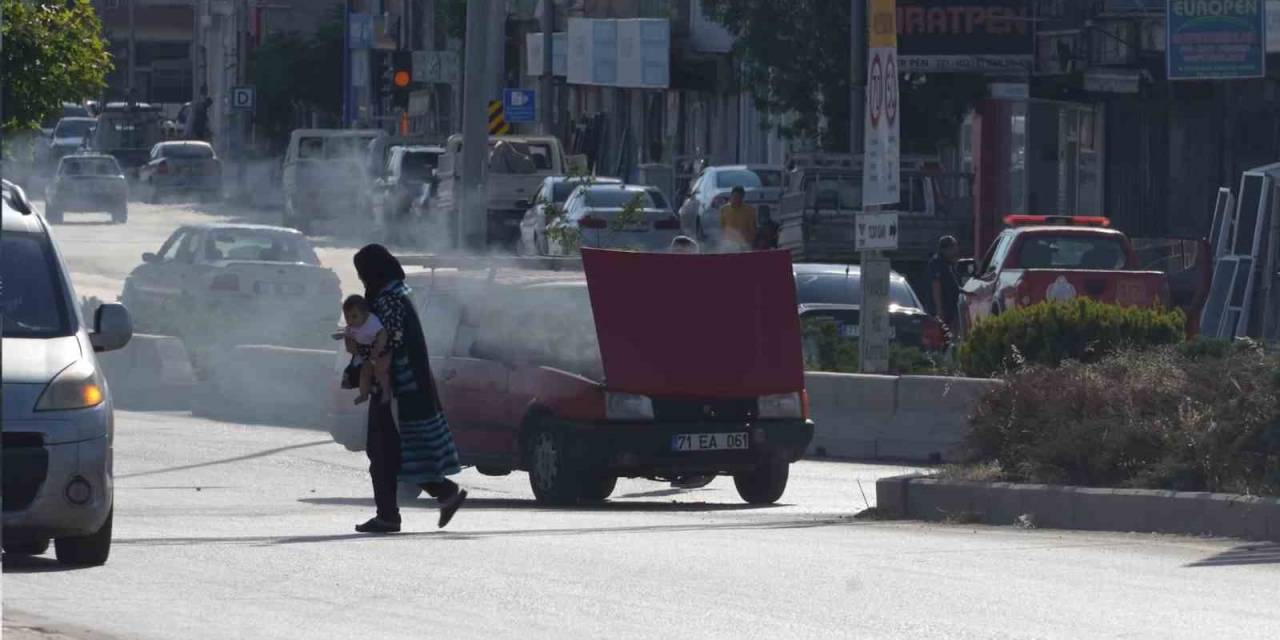 Kırıkkale’de Otomobil Yangını