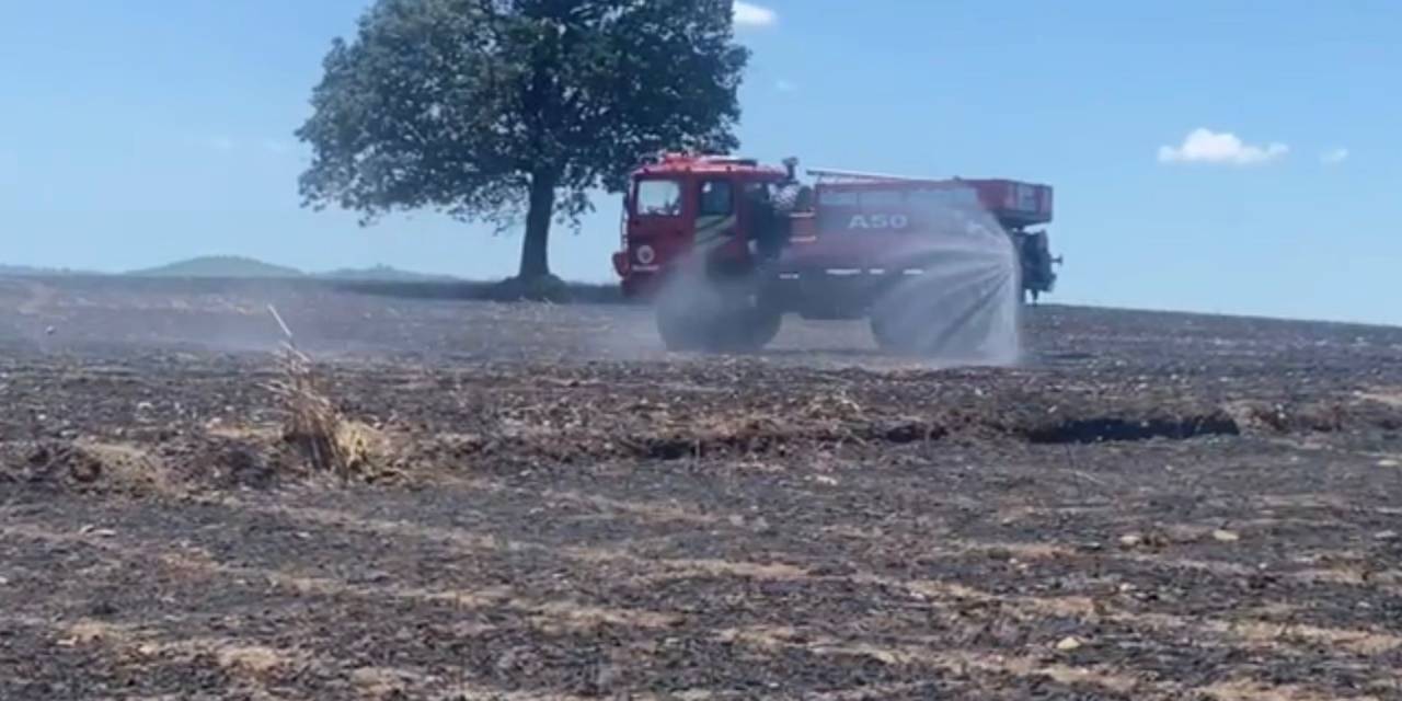 Balıkesir’de Tarla Yangını: 35 Ton Buğday Kül Oldu