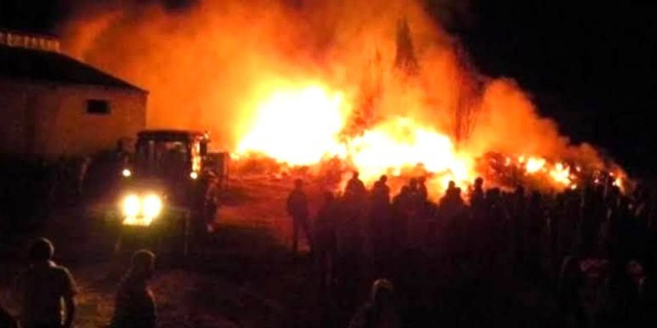 Kütahya’da Samanlık Yangını