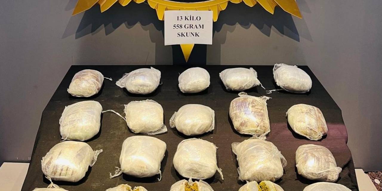 Malatya’da Yolcu Otobüsünde 13 Kilogram Skunk Ele Geçirildi