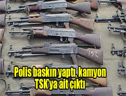 Ankara'da bir kamyon dolusu silah