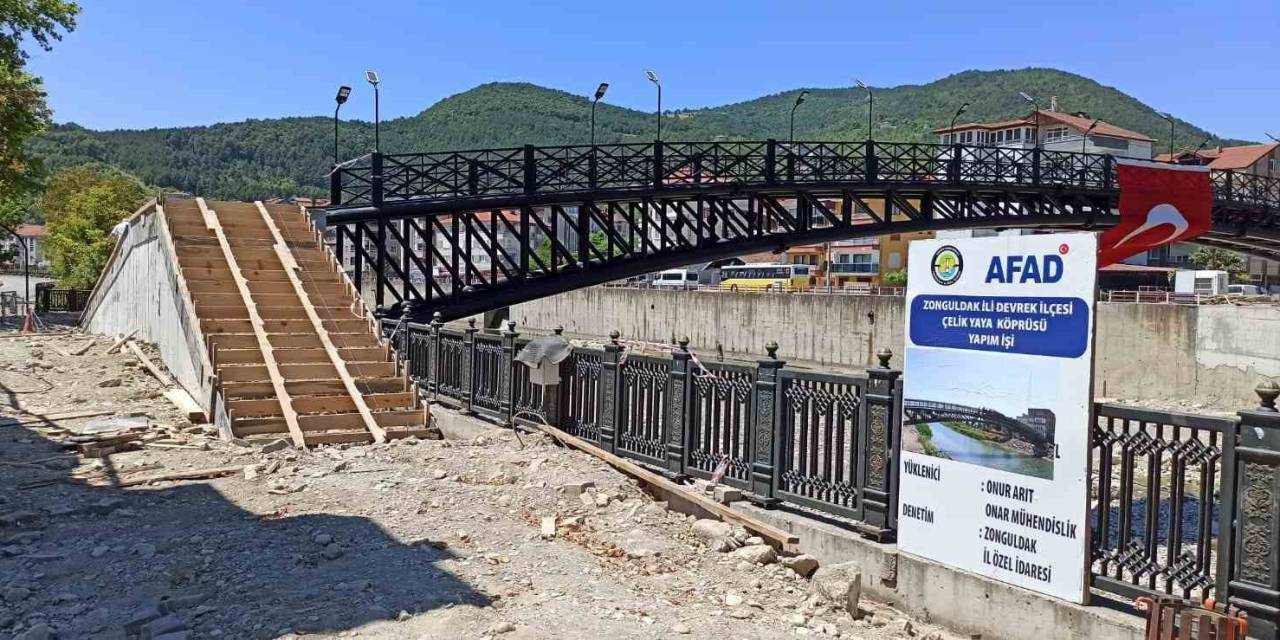 Devrek’te Çelik Köprünün İnşaatında Son Aşamaya Gelindi
