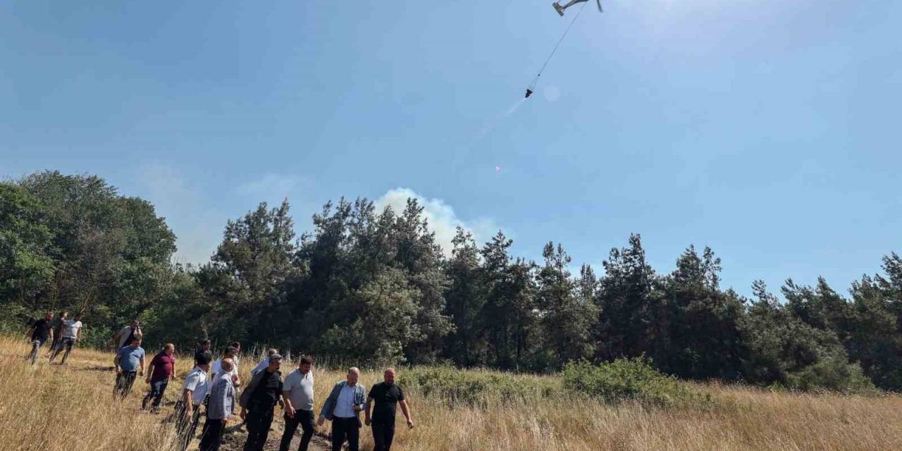 Uludağ Üniversitesi Kampüsündeki Yangın Havadan Görüntülendi