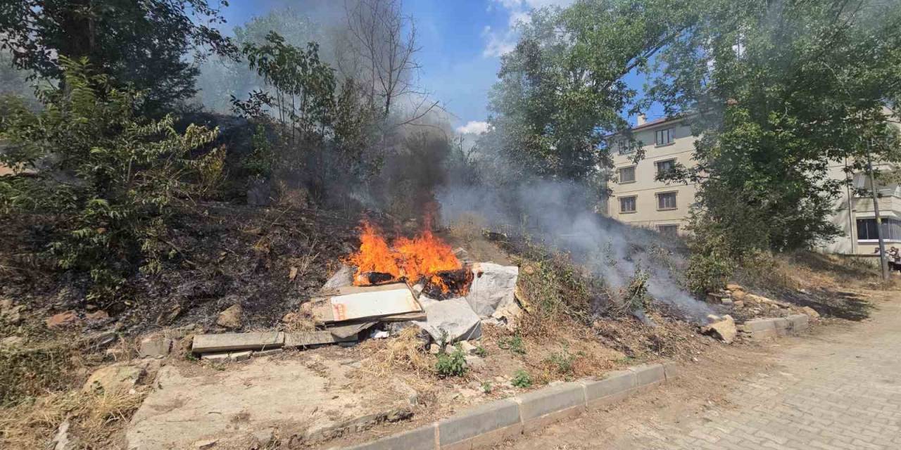 Anız Yangını Vatandaş İtfaiye İş Birliğiyle Söndürüldü