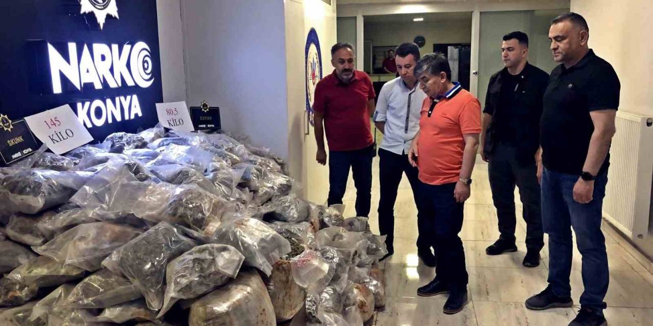 Konya’da Araç İçerisinden 225 Kilo Uyuşturucu Madde Çıktı
