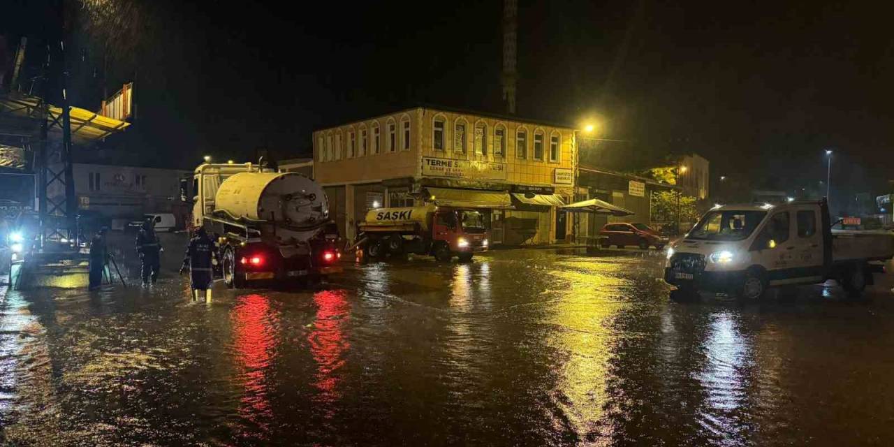 Sağanak Yağış Terme’yi Yine Korkuttu