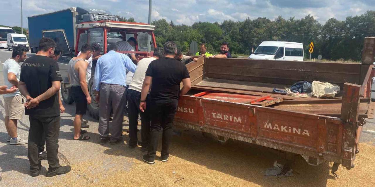 Samsun’da Traktör İle Otomobil Çapıştı: 3 Yaralı