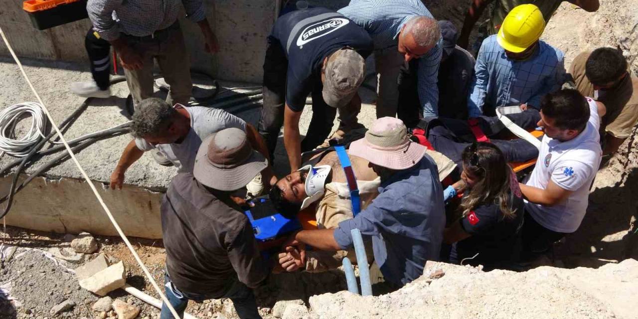 Yüksekten Düşen İnşaat İşçisi Yaralandı