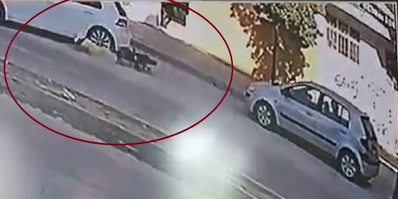 Motosiklet Sürücüsünün Ölümle Burun Buruna Geldiği Anlar Kamerada