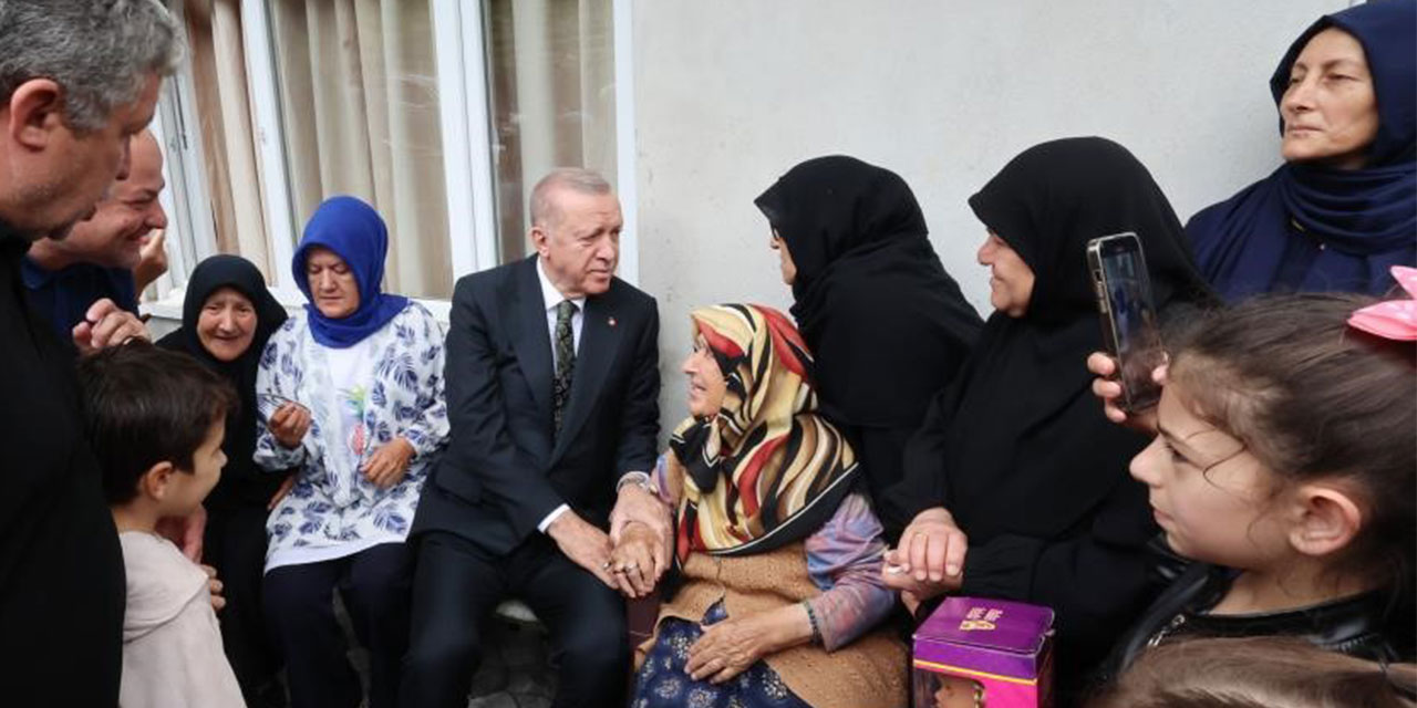 Cumhurbaşkanı Erdoğan'ın Rize'de ziyaret ettiği komşuları o anları anlattı