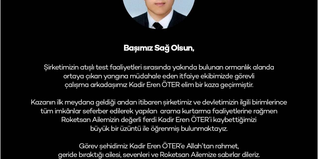 Sinop’ta Ölen İtfaiyeci, Roketsan Çalışanı Çıktı