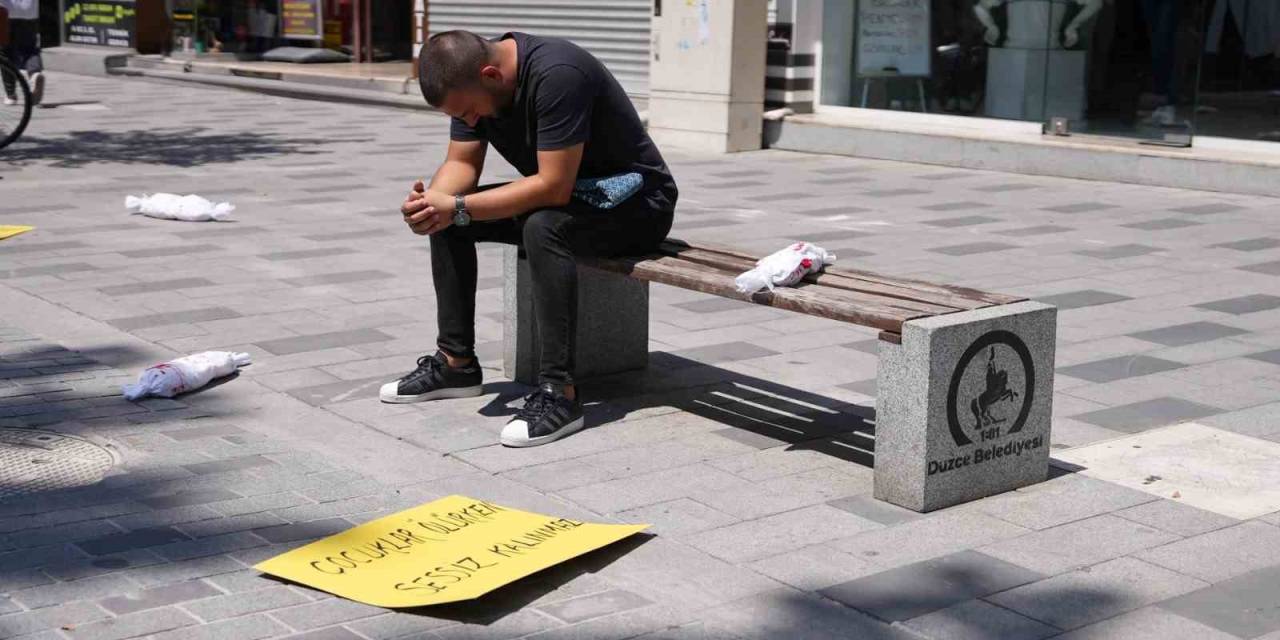 Filistin’de Ölen Bebeklere Dikkat Çekmek İçin Yapılan Eylemde Düzceliler Gözyaşlarını Tutamadı