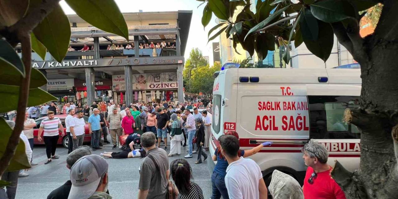 Yaya Geçidinden Karşıya Geçen Kadına Araba Çarptı