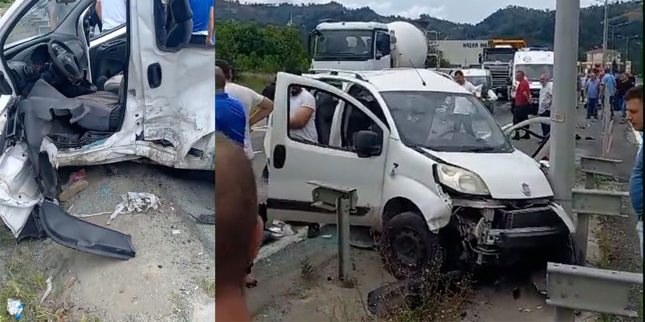 Rize’de trafik kazası: 1’i ağır 2 yaralı