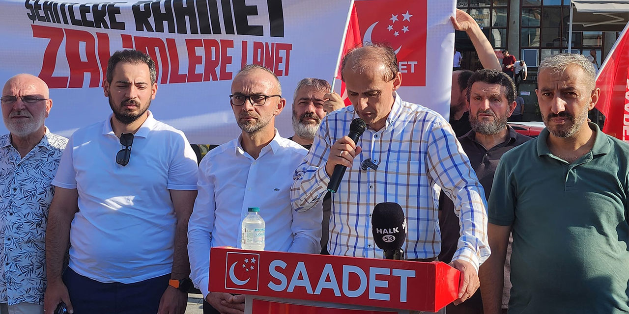 Rize Saadet'ten Filistin'e Destek. İl Başkanı Kaçar: "Nehirden denize özgür Filistin bir hayal değil, bir hakikattir"