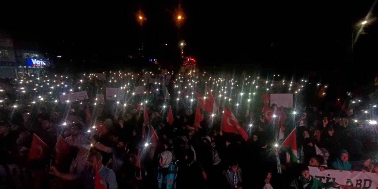 Binlerce Erzurumlu Gazze İçin Yürüdü