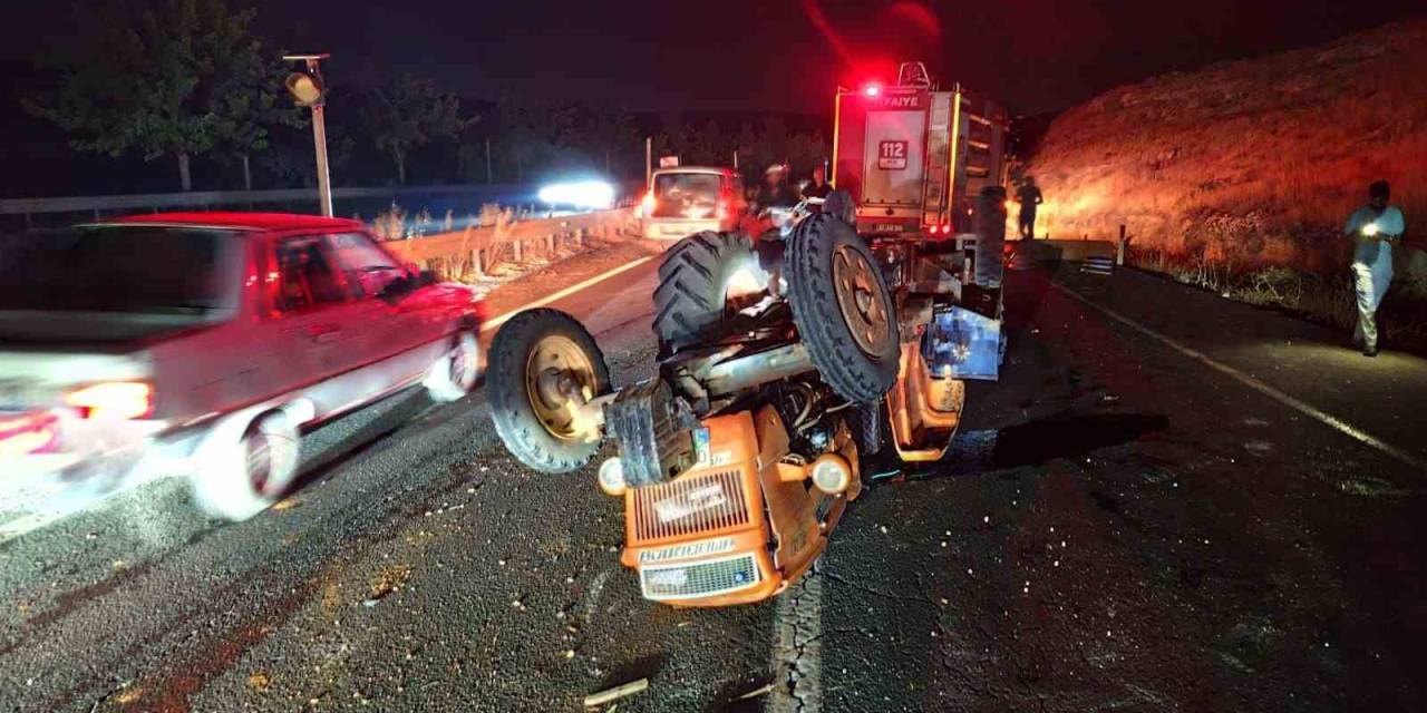 Traktör İle Tır Çarpıştı: 1 Yaralı