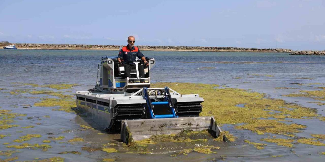Kurupelit Yat Limanı’nda Yosun Temizleme Çalışması