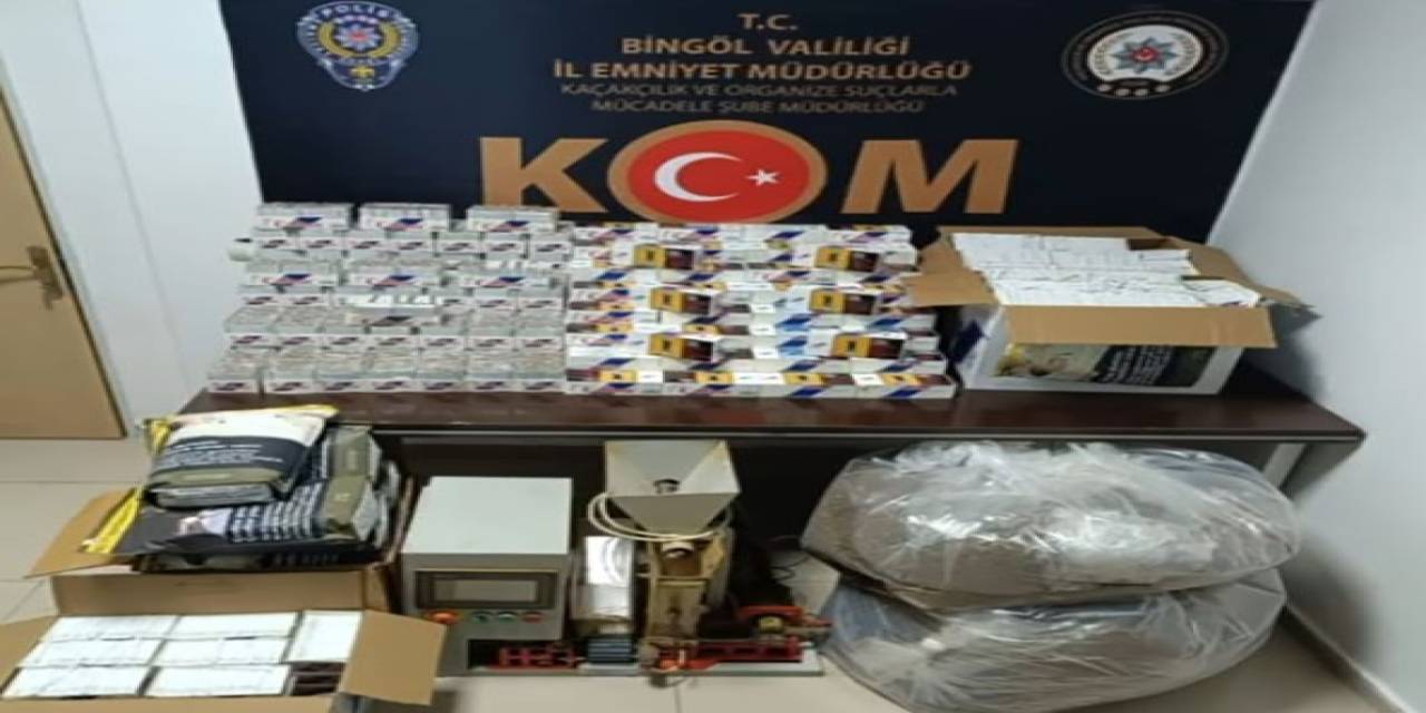 Bingöl’de Kıyılmış Tütün Ve Bandrolsüz Makaronlar Ele Geçirildi