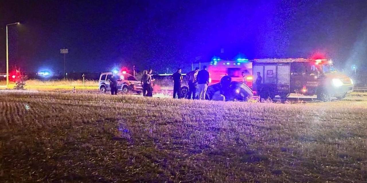 Babaeski’de Ters Dönen Otomobilin Sürücüsü Yaralandı