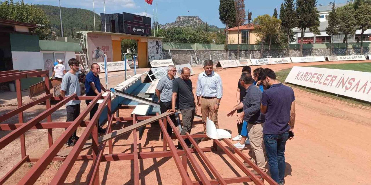 Muğla Atatürk Stadyumundaki Çalışmalar Hızla Devam Ediyor