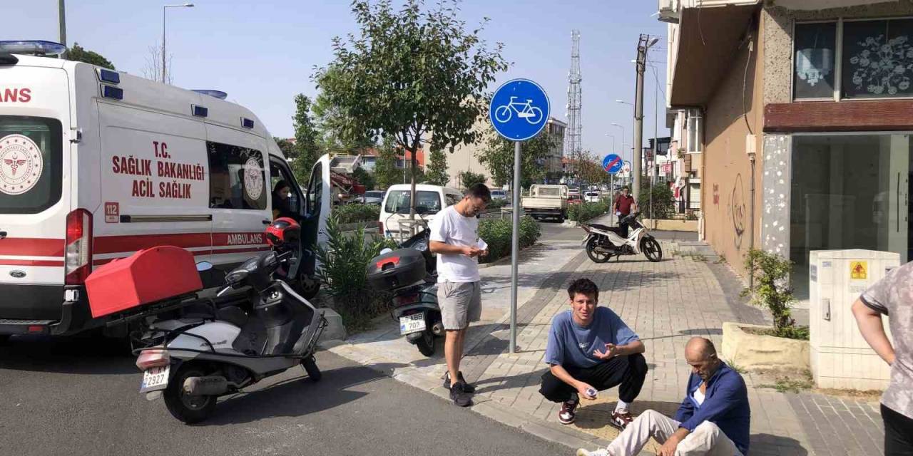 72 Yaşındaki Motosikletlinin Yaralandığı Kaza Kamerada