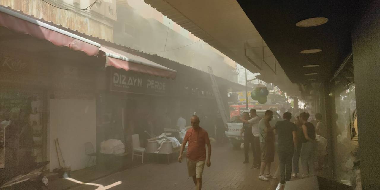Nazilli’de Perdecideki Yangın Büyümeden Söndürüldü