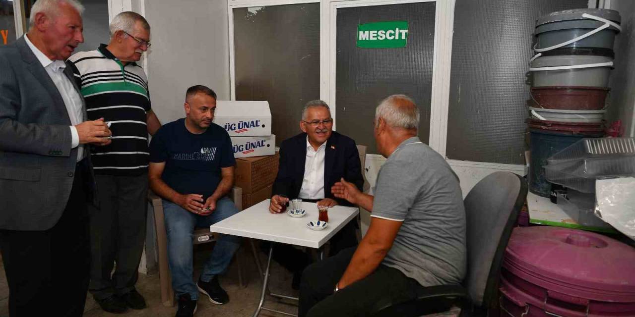 Başkan Büyükkılıç; Tacettinveli Mahallesi’ndeki Esnaf İle Buluştu