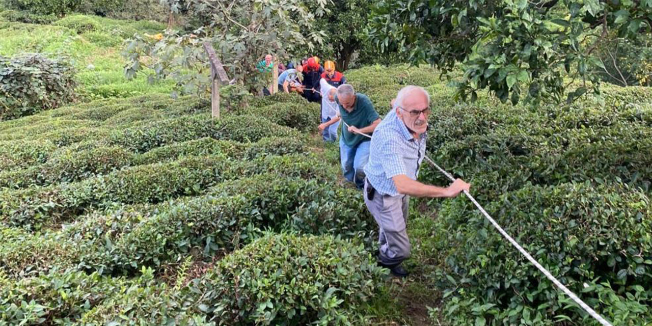 Rize'de ilkel teleferikten düşen kadın yaralandı