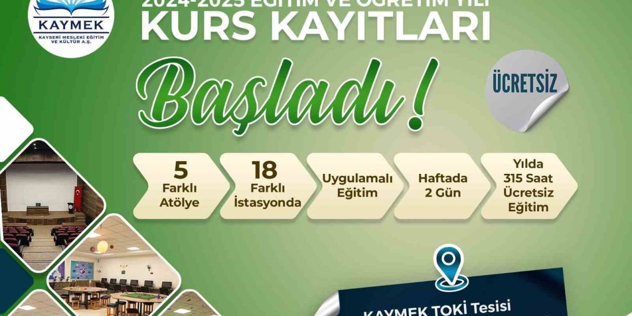 Büyükşehir Kaymek’in Değer Gençlik Merkezi Kurs Kayıtları Başladı