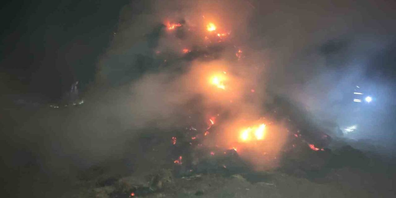 Kars’ta Ot Yangını: 2 Bin 500 Balya Ot Kül Oldu