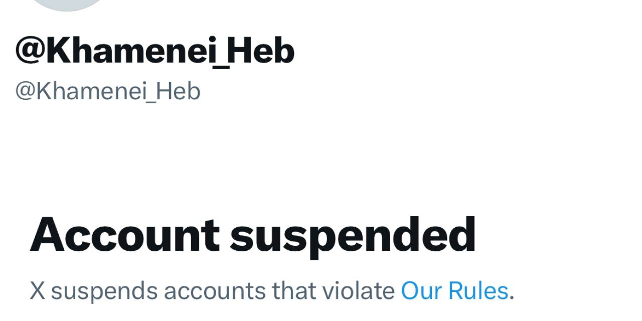 X, İran Dini Lideri Hamaney’in İbranice Hesabını Askıya Aldı