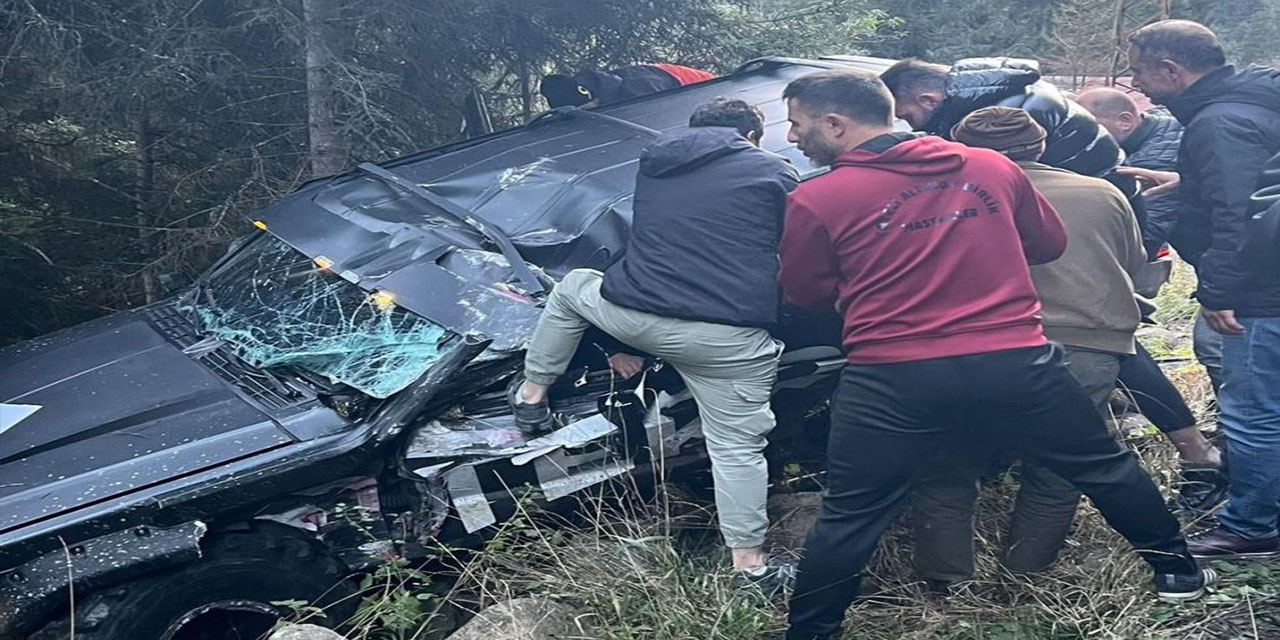 Rize'de trafik kazası: 2'si ağır 5 yaralı