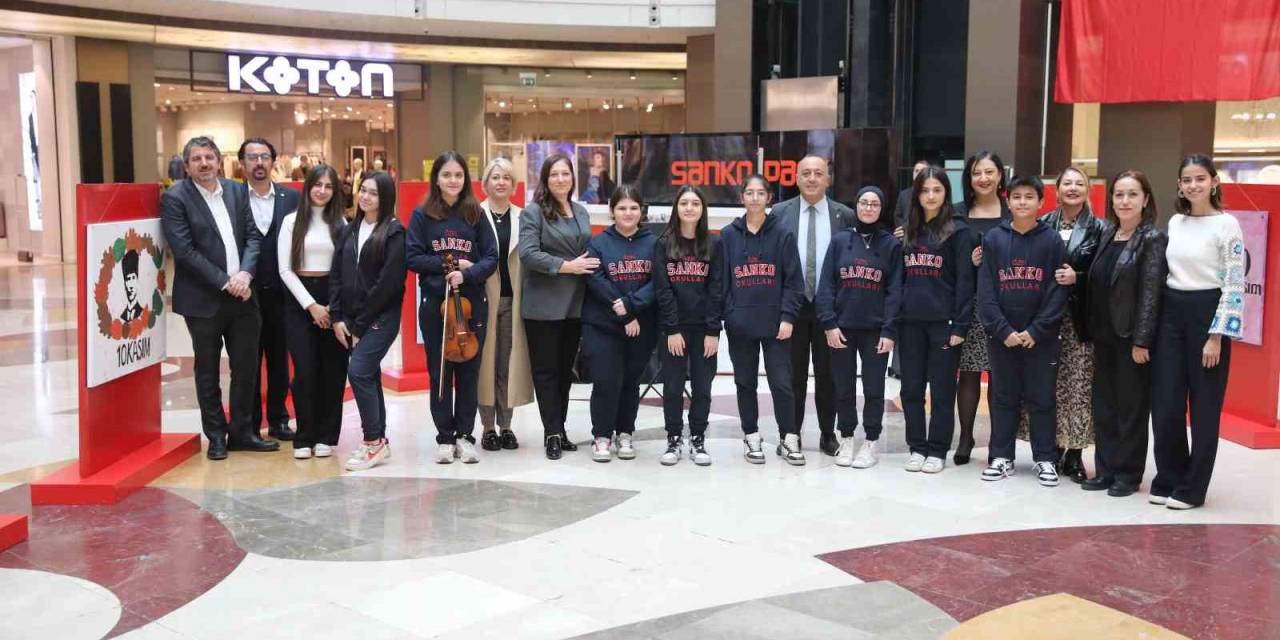 Sanko Okulları Öğrencileri Atatürk’ün Işığında Temalı Resim Sergisi Açtı