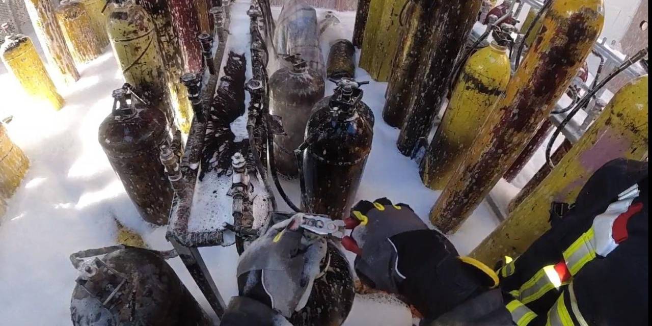 Tüp Dolum Tesisinde Meydana Gelen Patlama Anı Kamerada