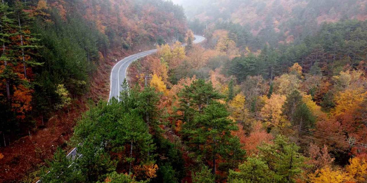 Kazdağları’nın Sisler İçindeki Güz Renkleri Drone İle Görüntülendi