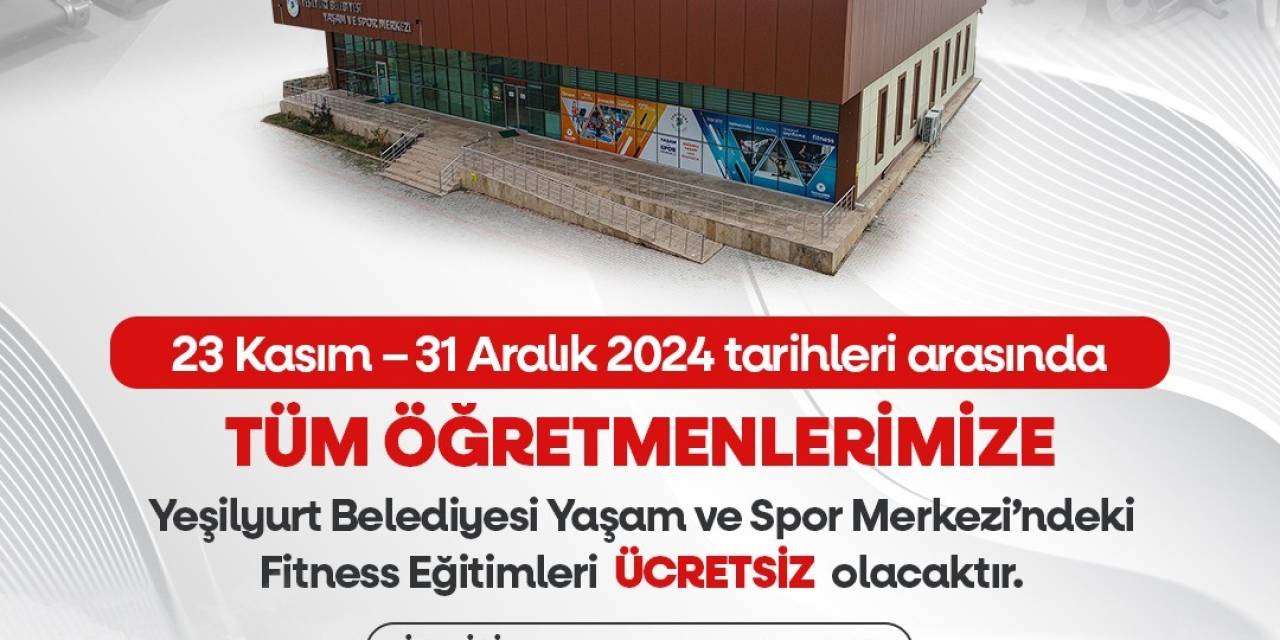 Yeşilyurt Belediyesi’nden Tüm Öğretmenlere Ücretsiz Fitness Eğitimi