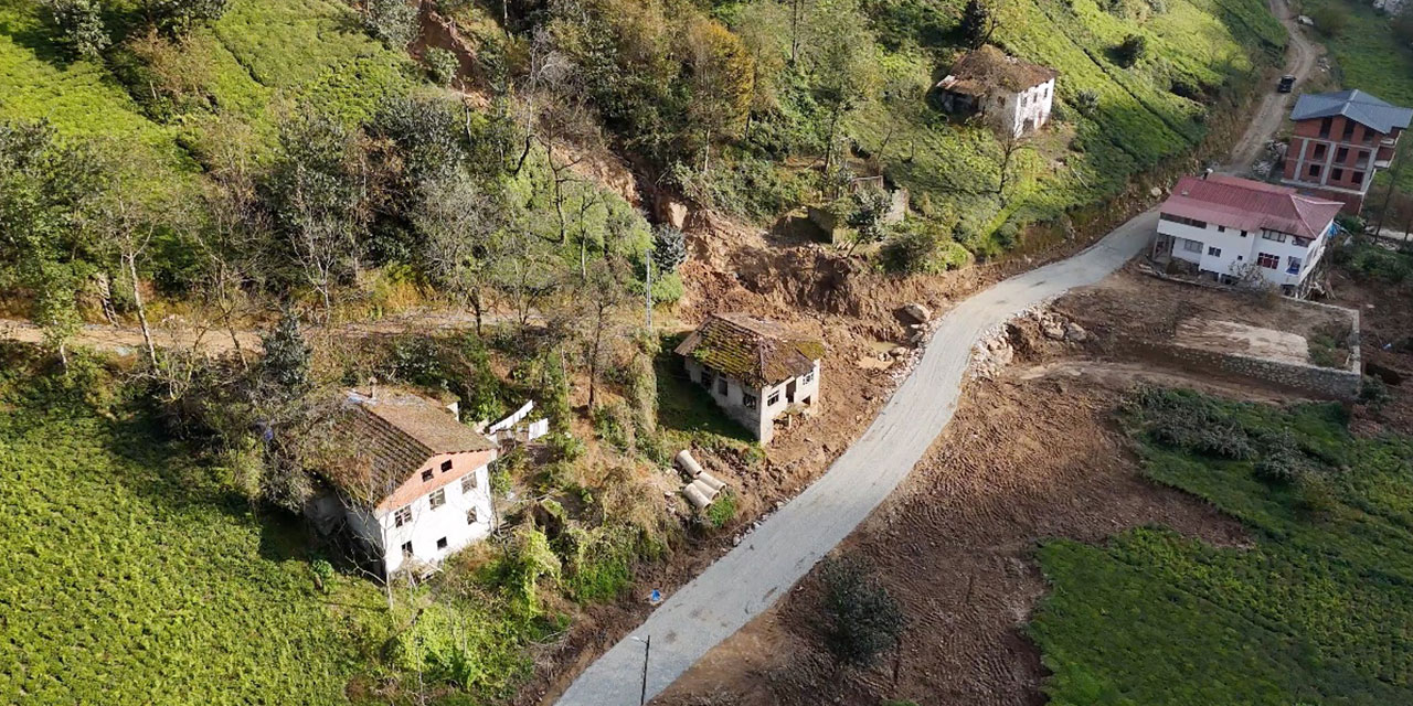 Rize'de heyelanın izleri silindi; bölge dronla görüntülendi