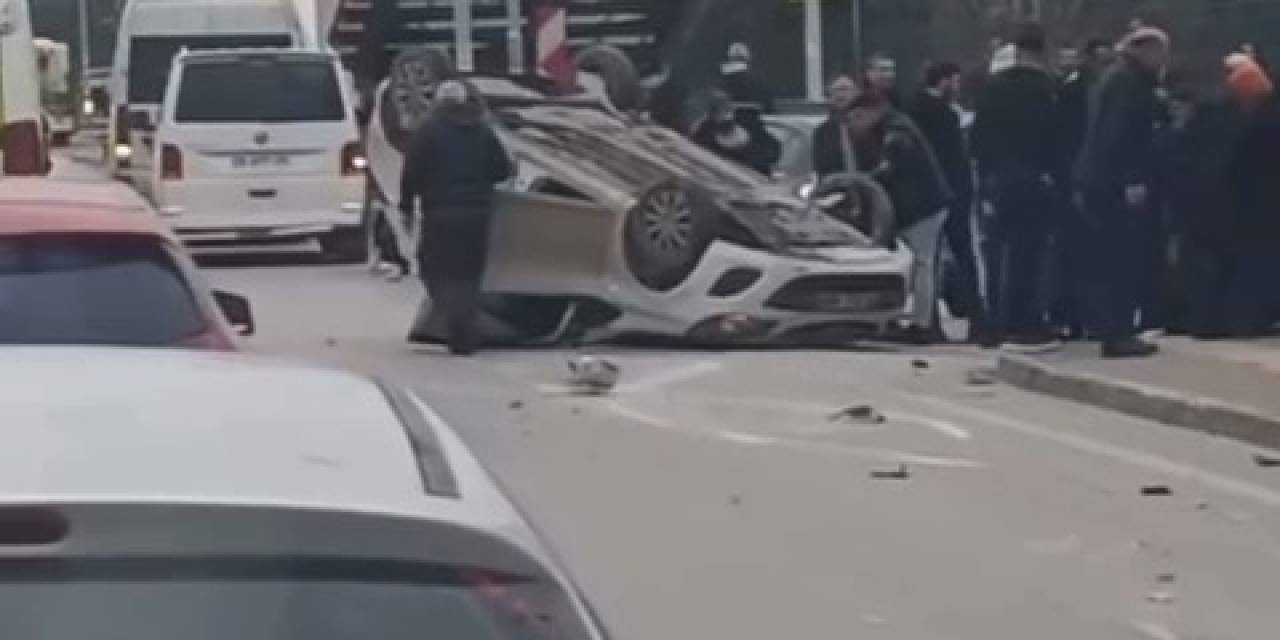 Takla Atan Otomobilden Burnu Bile Kanamadan Çıktı