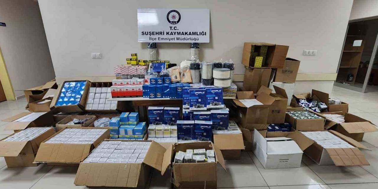 Sivas’ta 2.5 Milyonluk Kaçak Araç Yedek Parçası Ele Geçirildi