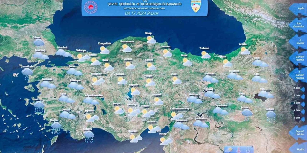 Hafta Sonu Yurdun Batı Kesimlerinde Yağış Bekleniyor