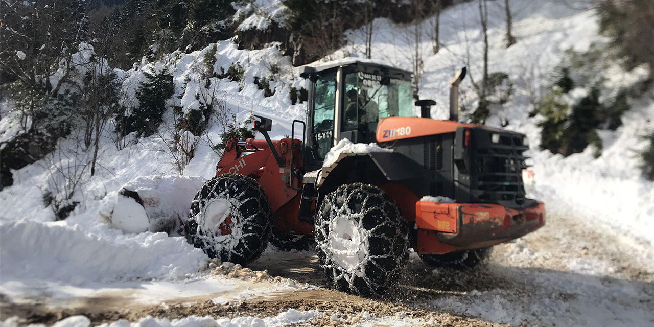 Rize'de Kardan Kapalı Köy Yolu Sayısı 12'ye Düşürüldü