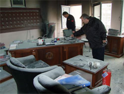 Savcının odasında yangın