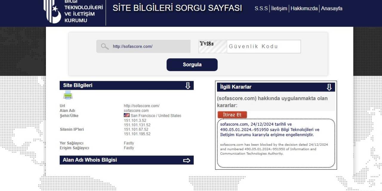 Sofascore’a Erişim Engeli Getirildi